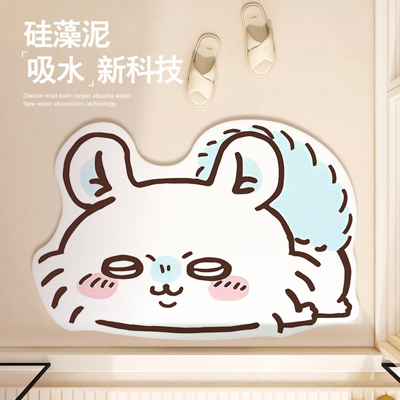漫画モモンガちいかわ吸水フロアマットかわいいラッコシサ速乾マ - Home Bathroom Rugs のレビューと価格