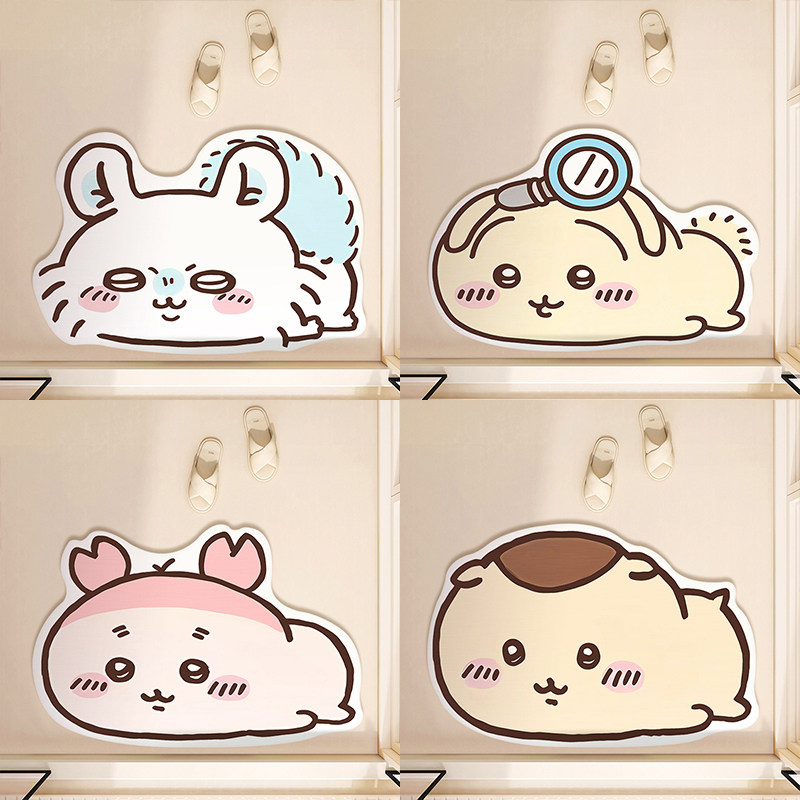 漫画モモンガちいかわ吸水フロアマットかわいいラッコシサ速乾マ - Home Bathroom Rugs のレビューと価格