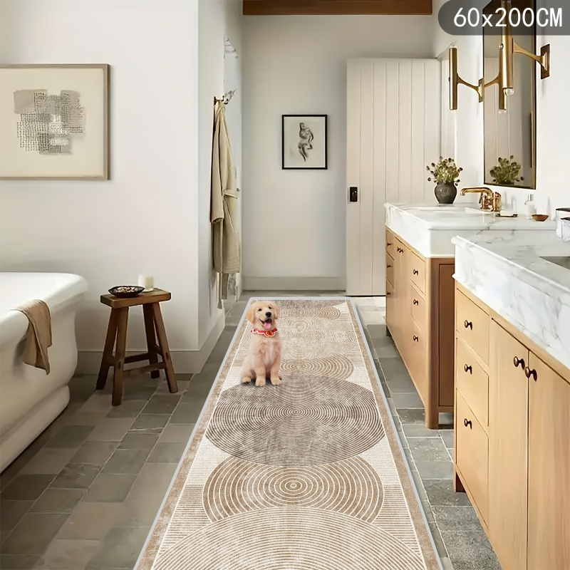VIKAMA ミニマリストラインカーペット、耐久性と滑り止め - Home Bathroom Rugs のレビューと価格